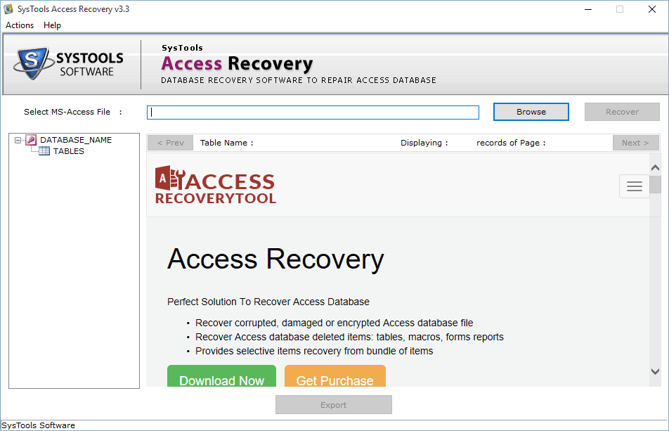 Browse MDB Database File