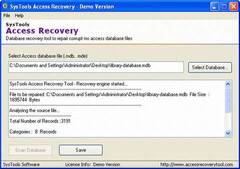 Access Recovery Software To Fix MDB File 3.4