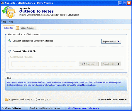 Convert Outlook PST Lotus Notes 6.0